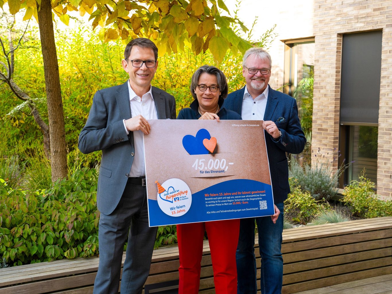 15.000 EUR gab es beim Wettbewerb zum 15. Jubiläum der Bürgerstiftung VR Bank in Holstein zu gewinnen. Es beteiligten sich über 120 Vereine aus der Region.