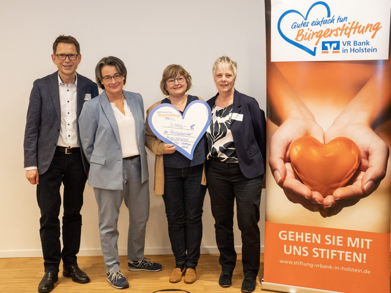 1. Platz beim Wettbewerb: Ambulanter Hospizdienst Pinneberg-Uetersen-Wedel gewann 3.000 EUR.
