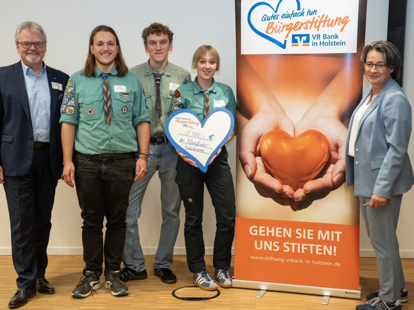 2. Platz beim Wettbewerb: Pfadfinder Kiebitzreihe gewann 1.000 EUR.
